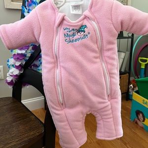 Baby girl 6-9 month Magic Merlin suit (pink)